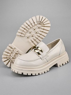 Лоферы женские/ Броги (A-45MB Off white)