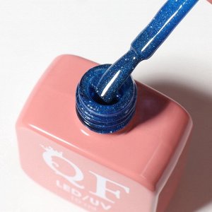 Гель лак для ногтей, неоновый, светоотражающий, трехфазный, 10 мл, LED/UV, синий (15)