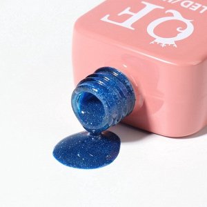 Гель лак для ногтей, неоновый, светоотражающий, трехфазный, 10 мл, LED/UV, синий (15)