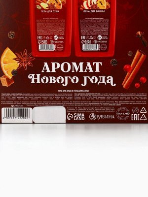 Подарочный набор «Аромат Нового Года»: гель для душа и пена для ванны, 2x250 мл, Чистое счастье