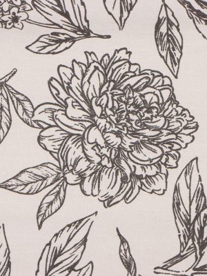 Комплект штор для кухни с подхватами Этель Black flowers, 149x180 см - 2 шт.