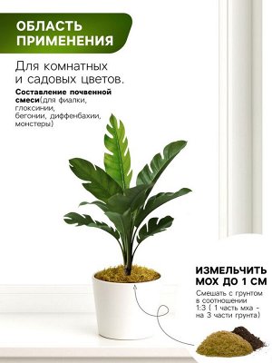 Мох сфагнум для террариумов "Рецепты дедушки Никиты" 3 л