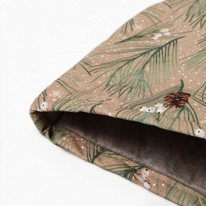 Грелка на чайник Этель Spruce branches 28x28 см, 100% хлопок, саржа 190 г/м²