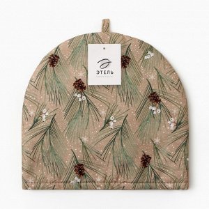 Грелка на чайник Этель Spruce branches 28x28 см, 100% хлопок, саржа 190 г/м²