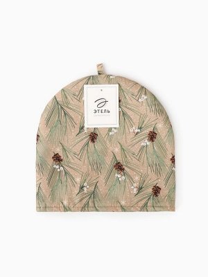Грелка на чайник Этель Spruce branches 28x28 см, 100% хлопок, саржа 190 г/м²