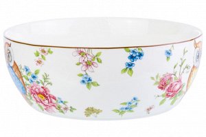 Салатник 20x20x7.5 см 1.7 л "Совушки", NEW BONE CHINA