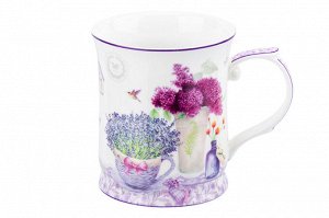 Кружка 400 мл "Лаванда" из NEW BONE CHINA, 12,5x9x10 см