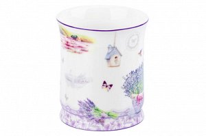 Кружка 400 мл "Лаванда" из NEW BONE CHINA, 12,5x9x10 см