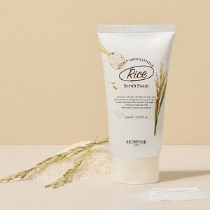 Пенка-скраб для умывания с экстрактом риса SkinFood Rice Daily Brightening Scrub Foam, 150мл