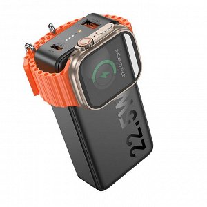 Внешний аккумулятор Power Bank с беспроводной зарядкой часов Hoco PD22,5W, 10000 mAh