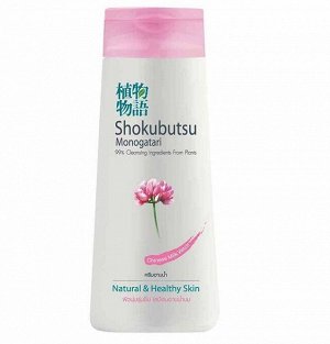 LION "Shokubutsu" Крем-гель для душа 200мл "Молочные протеины", Chinese Milk Vetch