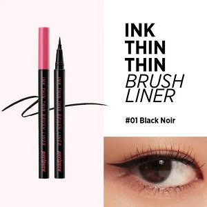 Подводка для глаз Peripera Ink Thin Thin Brush Liner #01 Black Noir, 0.5г