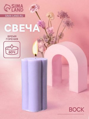 Свеча «Цветок», 6x6x12 см, соевый воск, МИКС