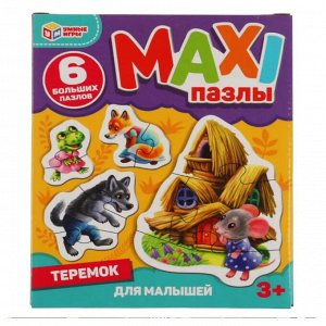 Пазлы-макси 06 элементов, коробка 4 x 18 x 15 см, "Теремок", Умные игры
