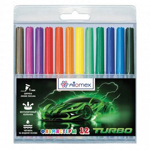 Фломастеры 12 цв., Attomex. Turbo, блистер