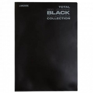 Папка-уголок А4, 180 мкм, непрозрачная с рисунком, черная, deVENTE, TOTAL BLACK