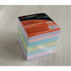 Блок для записей, 90 х 90 х 90 мм, цветной, пл.80г/кв.м, Lamark