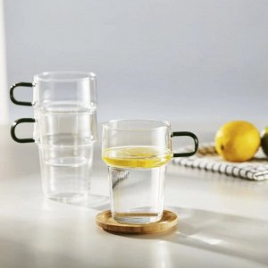 SKINNFISK, Стакан с ручкой, прозрачное стекло, 350 мл