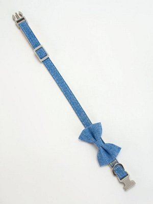 Ошейник "Джентельмен жакардовый", 40 х 1,5 см, синий