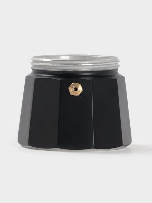 Кофеварка гейзерная Доляна Alum black, на 3 чашки, 150 мл, чёрная