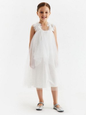 Платье для девочки MINAKU: PartyDress, белое.