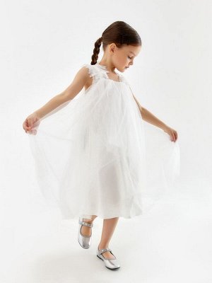 Платье для девочки MINAKU: PartyDress, белое.
