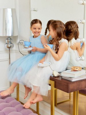 Платье нарядное детское MINAKU: PartyDress, голубое.