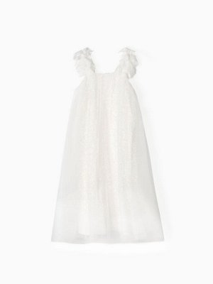 Платье для девочки MINAKU: PartyDress, белое.