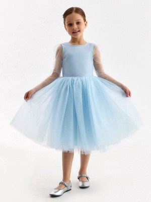 Платье нарядное детское MINAKU: PartyDress, голубое.