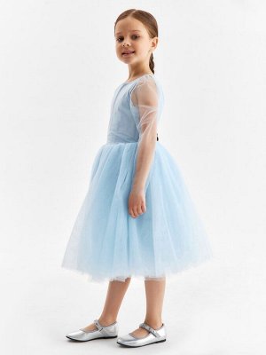 Платье нарядное детское MINAKU: PartyDress, голубое.
