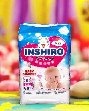 Подгузники детские  "INSHIRO" размер 2 / S (4-8кг),  60шт