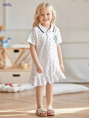 Платье для девочки с принтом LITTLE MAVEN