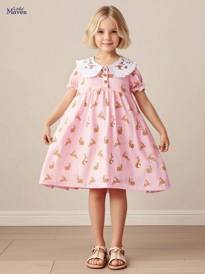 Платье для девочки с принтом LITTLE MAVEN