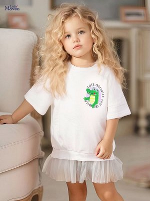 Платье для девочки с принтом LITTLE MAVEN