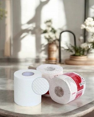 Бумага туалетная INSHIRO SilkFlower 3-х сл.10шт 25 м с точечным тиснением