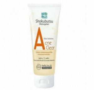 "Shokubutsu" Гель для умывания 100мл очищающий (Acne Clear) Таиланд