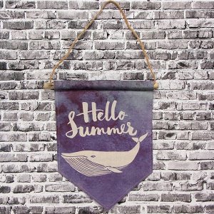 Панно подвесное Hello summer, рисунок Кит, 26х30 см