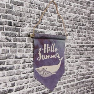 Панно подвесное Hello summer, рисунок Кит, 26х30 см