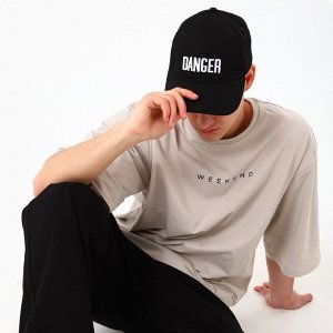 Кепка DANGER, чёрная, р-р 56
