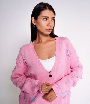 Кардиган #КТ884 (2), розовый