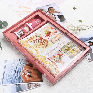 Подарочный набор "Этот счастливый день": фотоальбом и селфи-палка