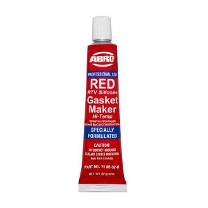 Герметик-прокладка АВRО Masters Red RTV Silicone Gasket Maker Hi-Temp, силиконовый, термостойкий (до +343°C) красный, туба 32г, арт. 11-АВ-CH-32