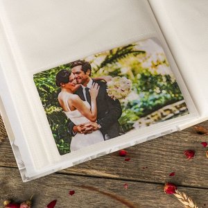 Фотоальбом на 200 фото 10х15 см "Свадьба. Белые цветы" 23х18х5,5 см