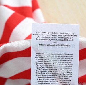 Футболка хлопковая с круглым вырезом в полоску, черный