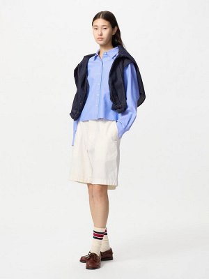 UNIQLO — шорты чинос из саржевой ткани - 01 OFFWHITE