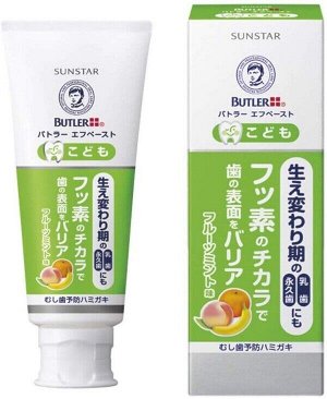 Детская зубная паста с фруктово-мятным вкусом BUTLER F Paste Child Toothbrush