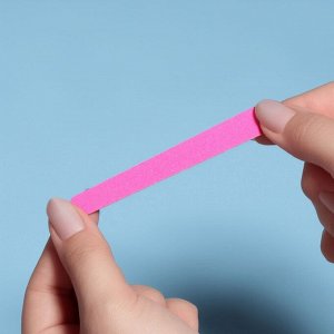 Набор пилок для ногтей на деревянной основе, форма прямая, 200/200 грит, 10 см, 10 шт., МИКС