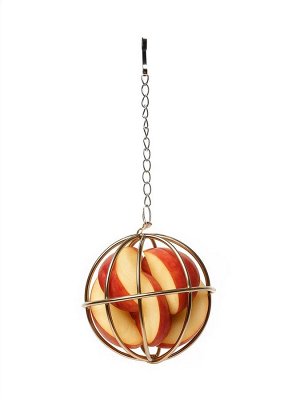 Кормушка для сена металлическая сфера, 8 х 8 х 15 см