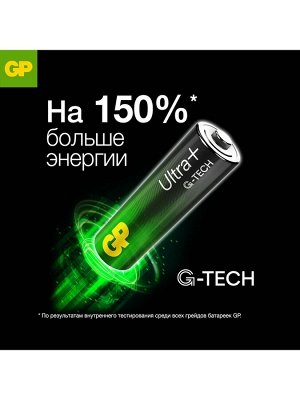 Батарейка алкалиновая GP Ultra Plus Alkaline, AA, LR6-8BL, 1.5 В, блистер, 8 шт.