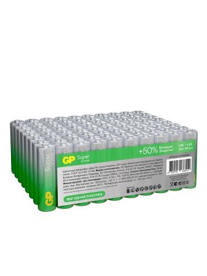 Батарейка алкалиновая GP Super, AA, LR6-80BOX, 1.5 В, набор, 80 шт.